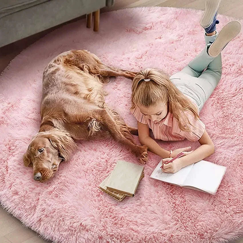 Super Soft Plush Round Rug Mat for Cozy Home Comfort - Image 2