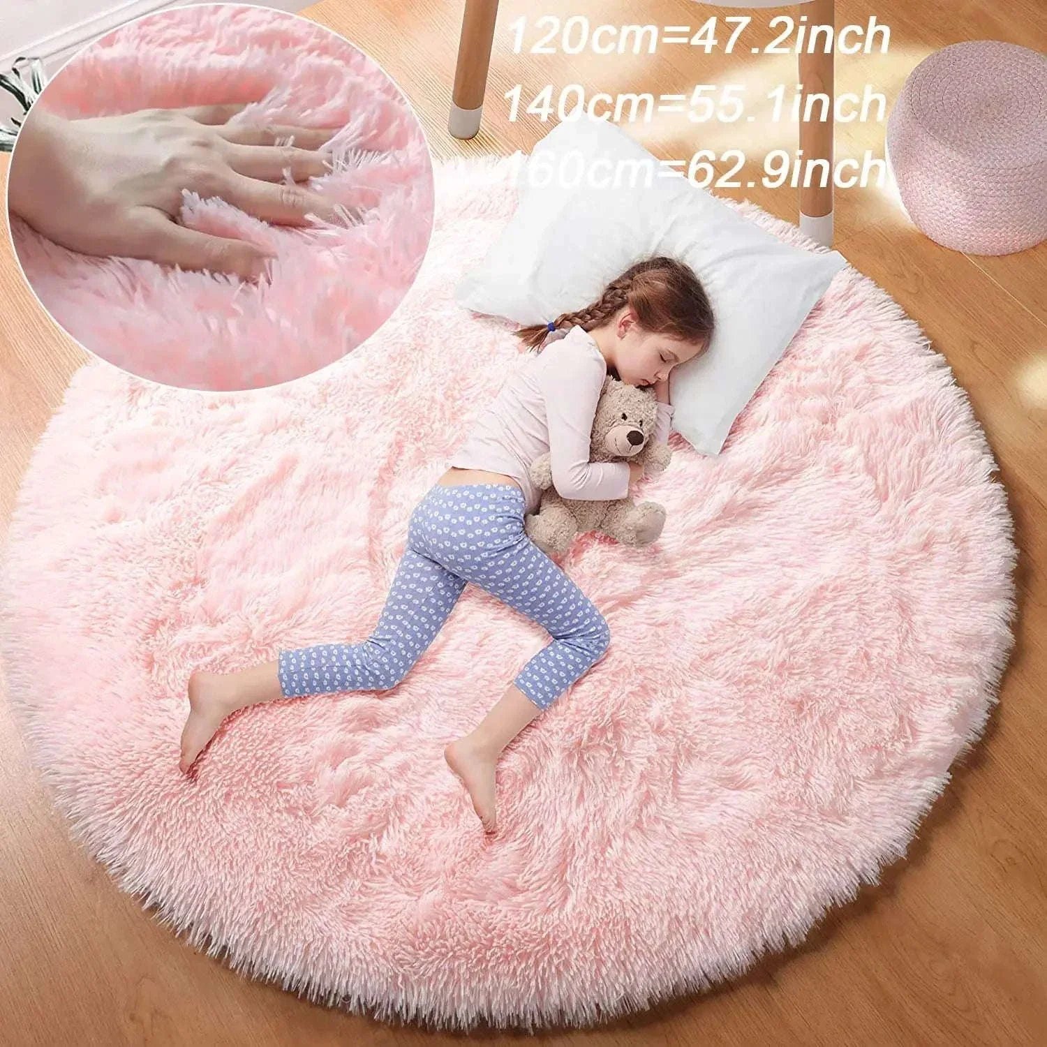 Super Soft Plush Round Rug Mat for Cozy Home Comfort - Image 3