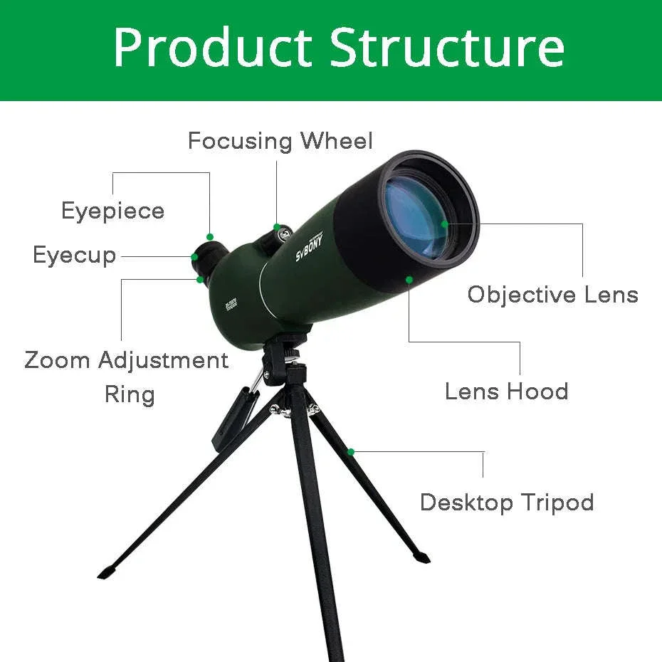 SVBONY SV28 25-75x70 Spotting Scope for Clear Distance Viewing - Image 22