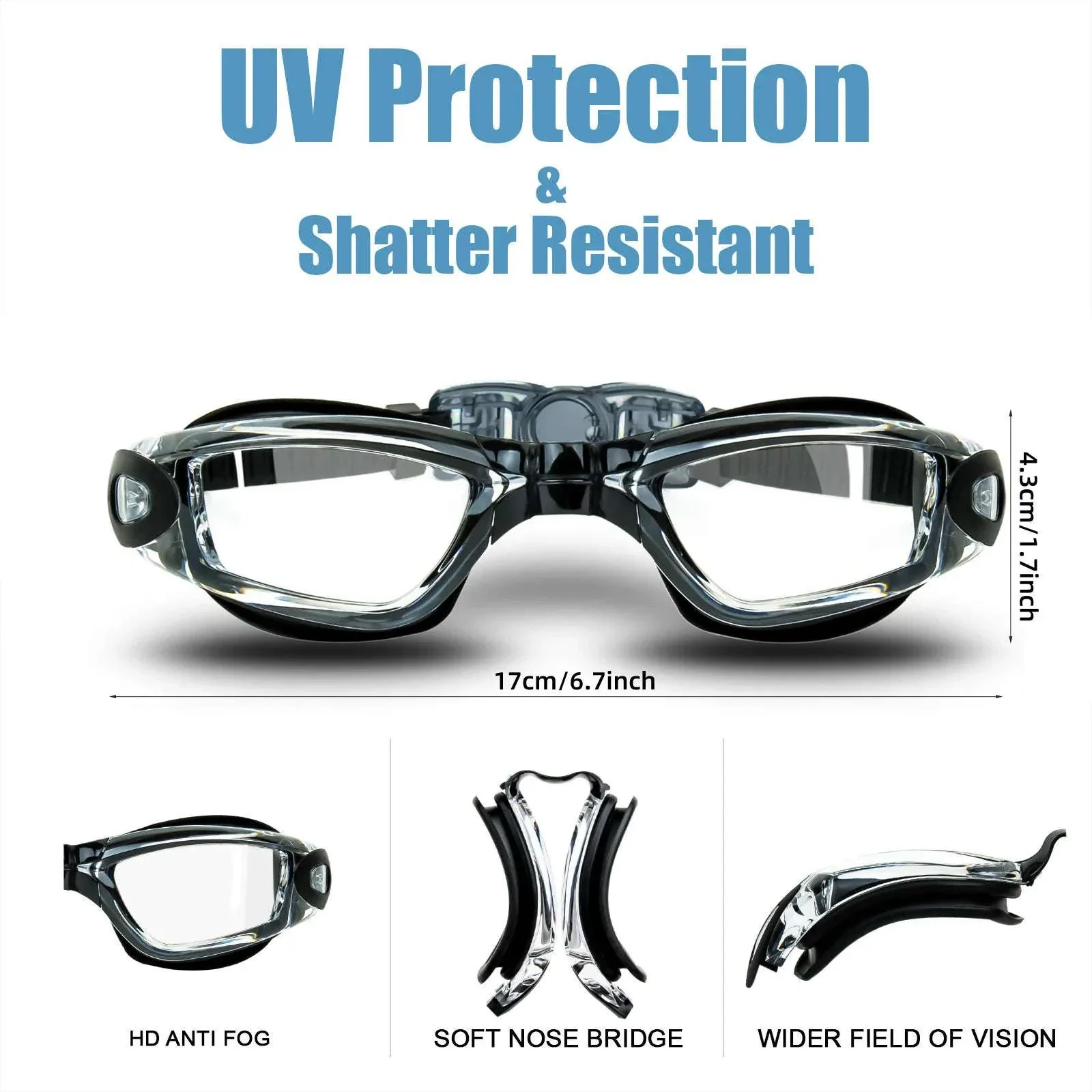 Professional Swimming Goggles with Anti-Fog and UV Protection - Image 7