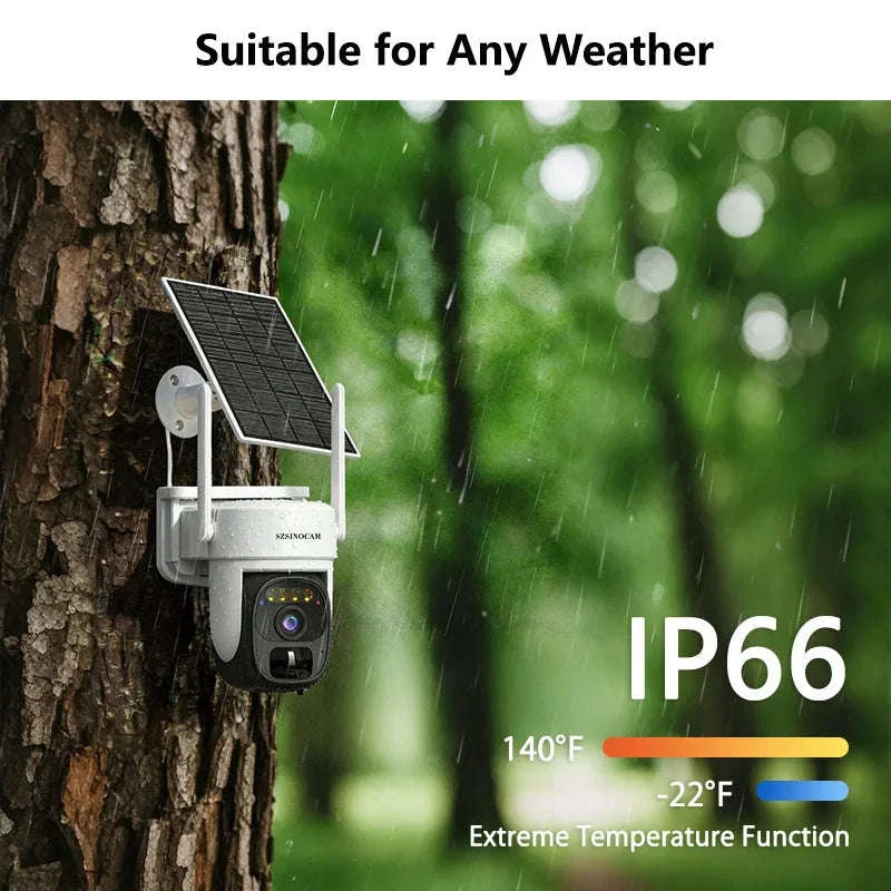 4G Solar-Powered 3MP Outdoor Security Camera with Color Night Vision - Image 2