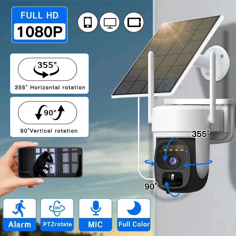 Solar WiFi Security Camera 360° Pan Tilt with Human Detection - Image 4