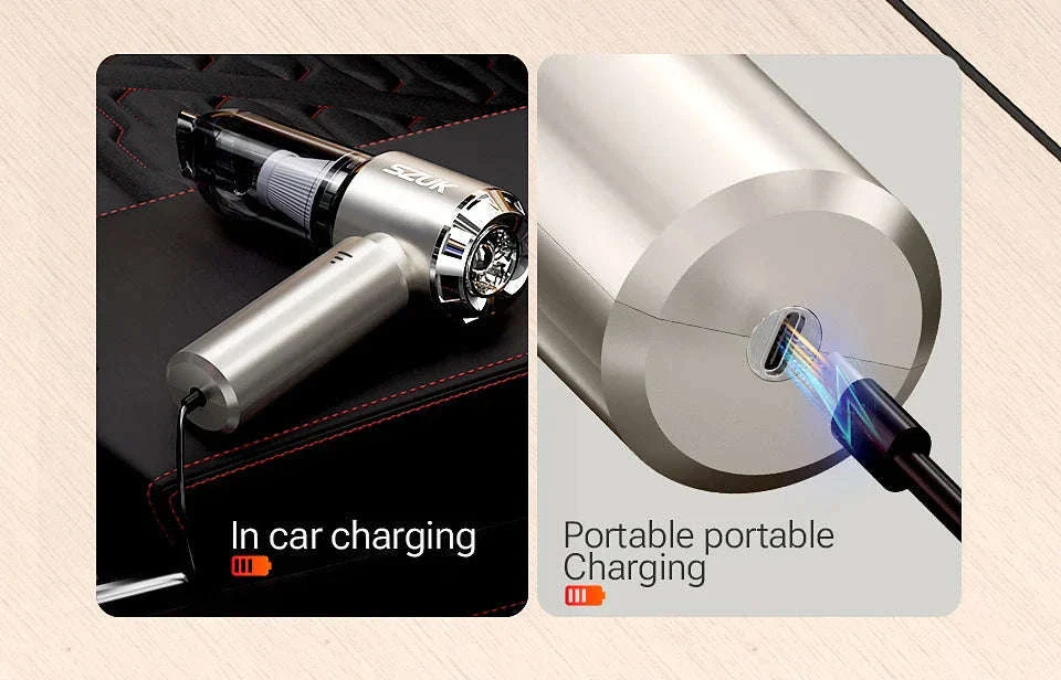 Portable Car Vacuum Cleaner with Strong Suction and Cordless Use - Image 34