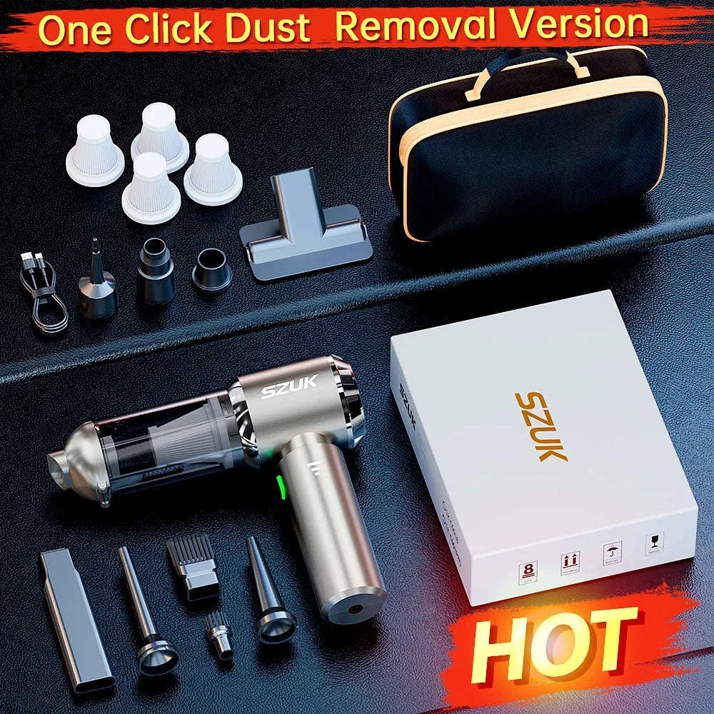 Portable Car Vacuum Cleaner with Strong Suction and Cordless Use - Image 50