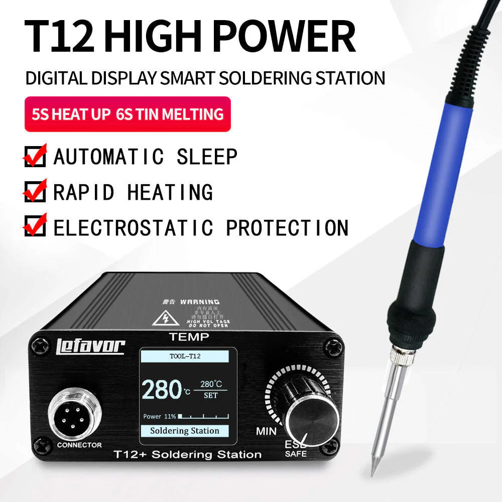 T12 75W Digital Soldering Iron Station with 150–450°C Control - Image 15