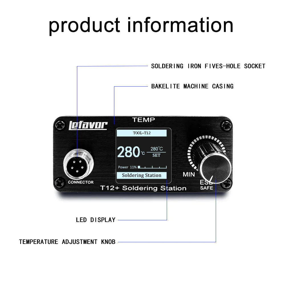 T12 75W Digital Soldering Iron Station with 150–450°C Control - Image 16