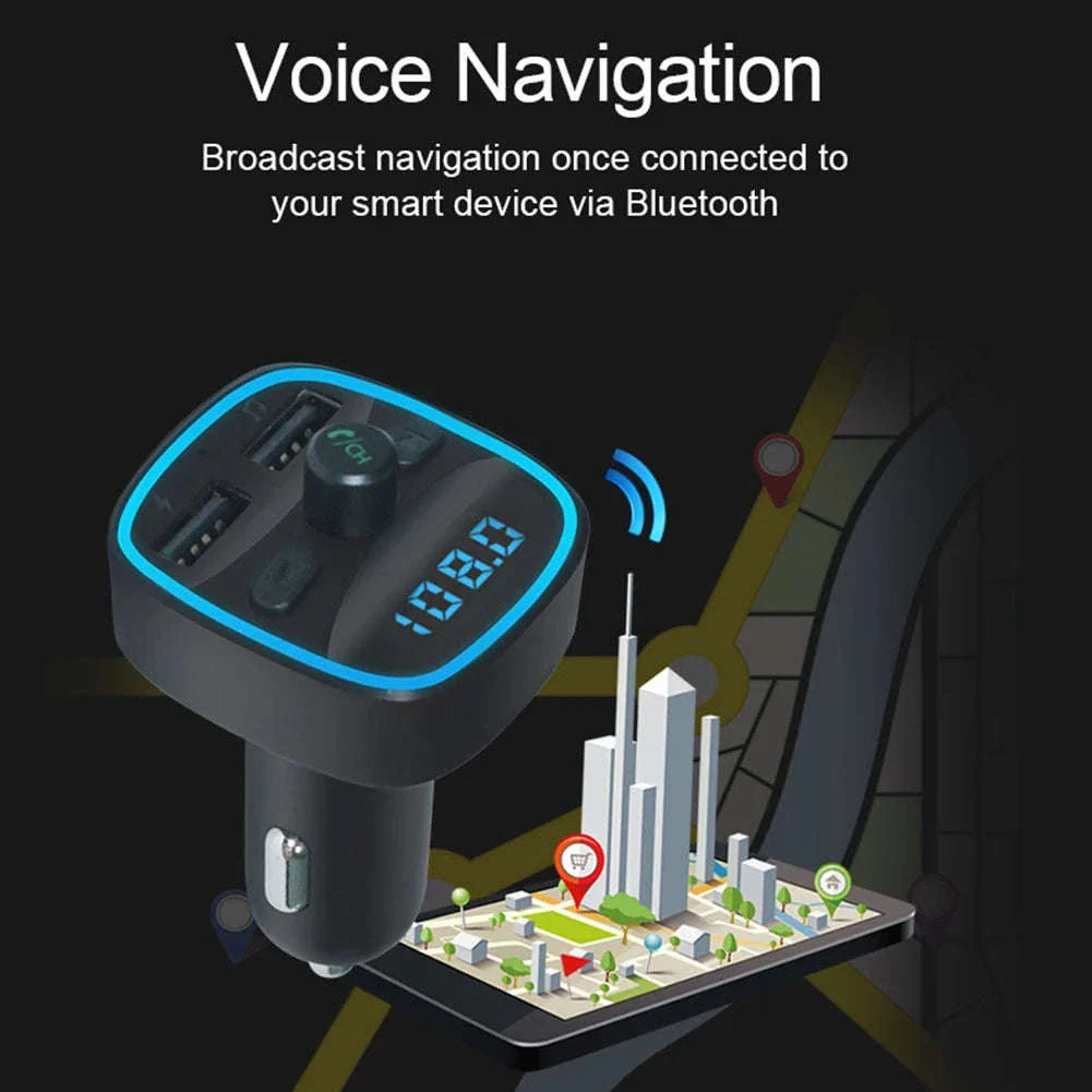 Car Bluetooth 5.0 FM Transmitter with Dual USB Charging - Image 10