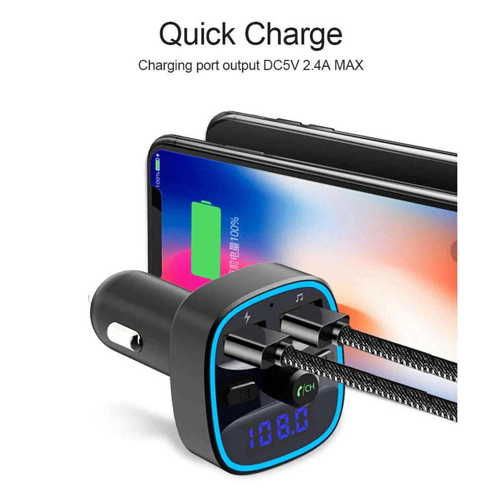 Car Bluetooth 5.0 FM Transmitter with Dual USB Charging - Image 12