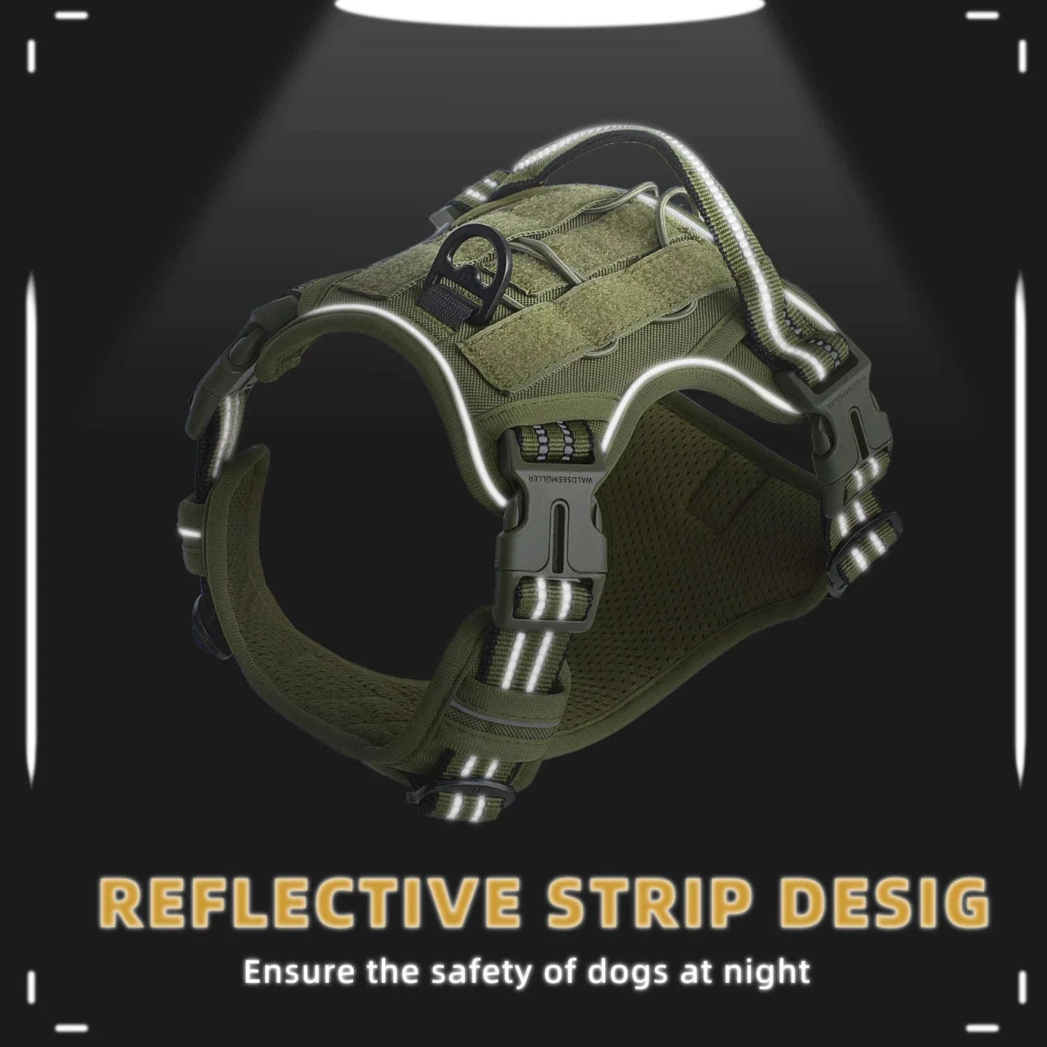 Tactical Dog Harness – No-Pull MOLLE Vest for Active Dogs - Image 13