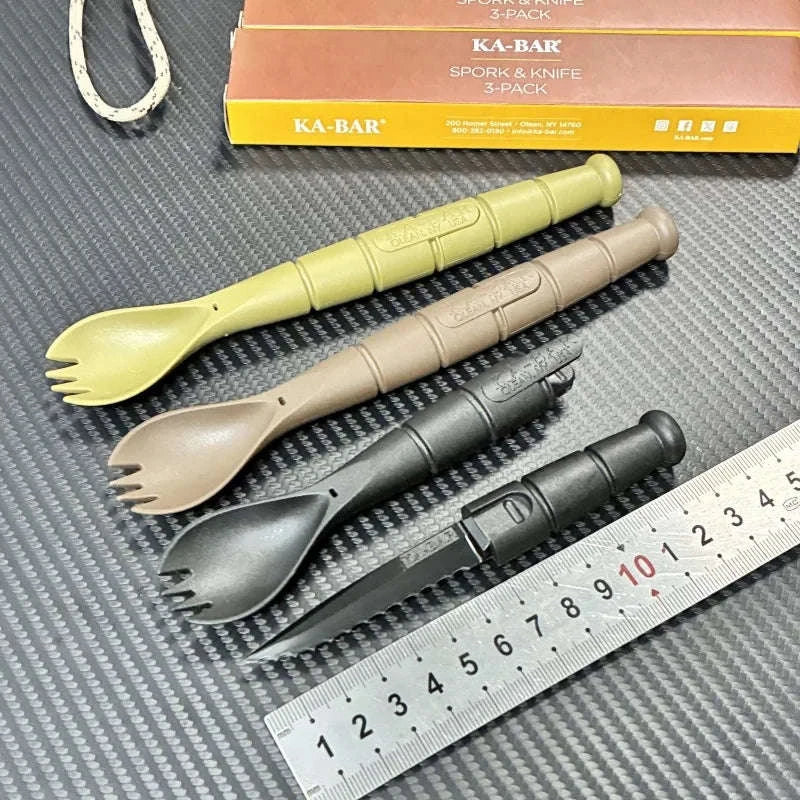 Mini Cutlery Set Foldable Fork Spoon Knife Combo - Image 2