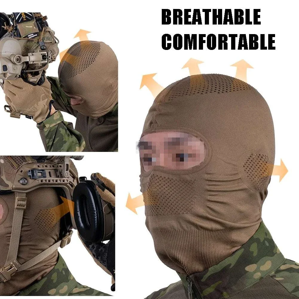 Breathable Tactical Balaclava with Steel Mesh Face Protection Mask - Image 10