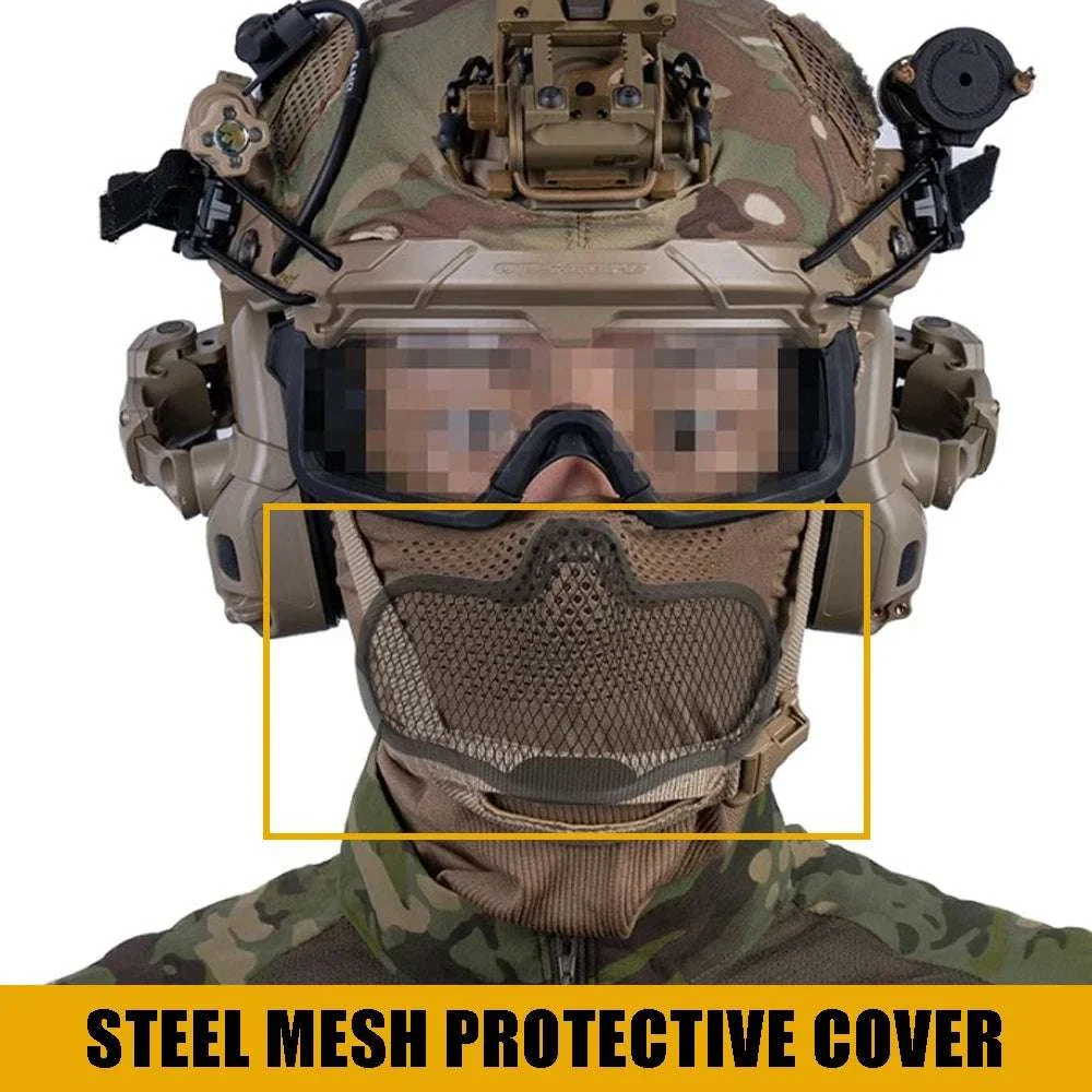 Breathable Tactical Balaclava with Steel Mesh Face Protection Mask - Image 2