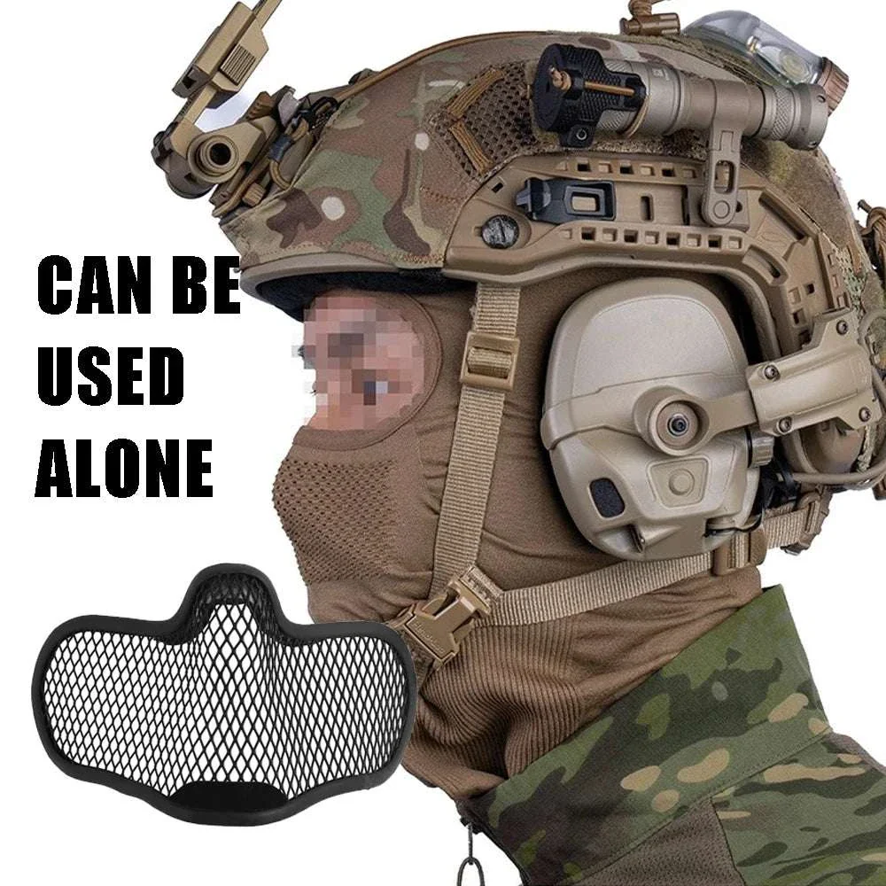 Breathable Tactical Balaclava with Steel Mesh Face Protection Mask - Image 5
