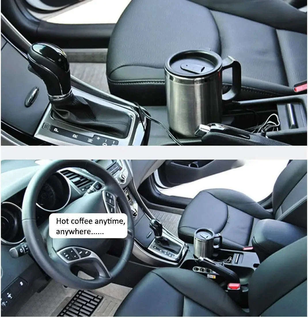 12V Electric Car Heating Cup 450ml for Warm Drinks on the Road - Image 4
