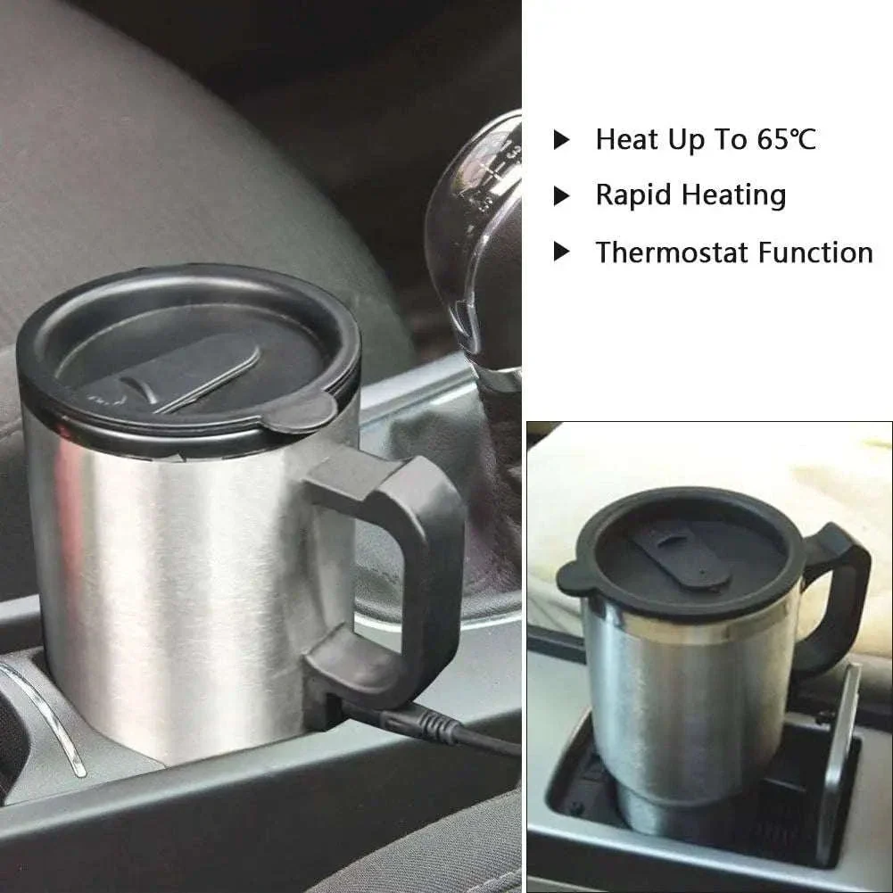 12V Electric Car Heating Cup 450ml for Warm Drinks on the Road - Image 5
