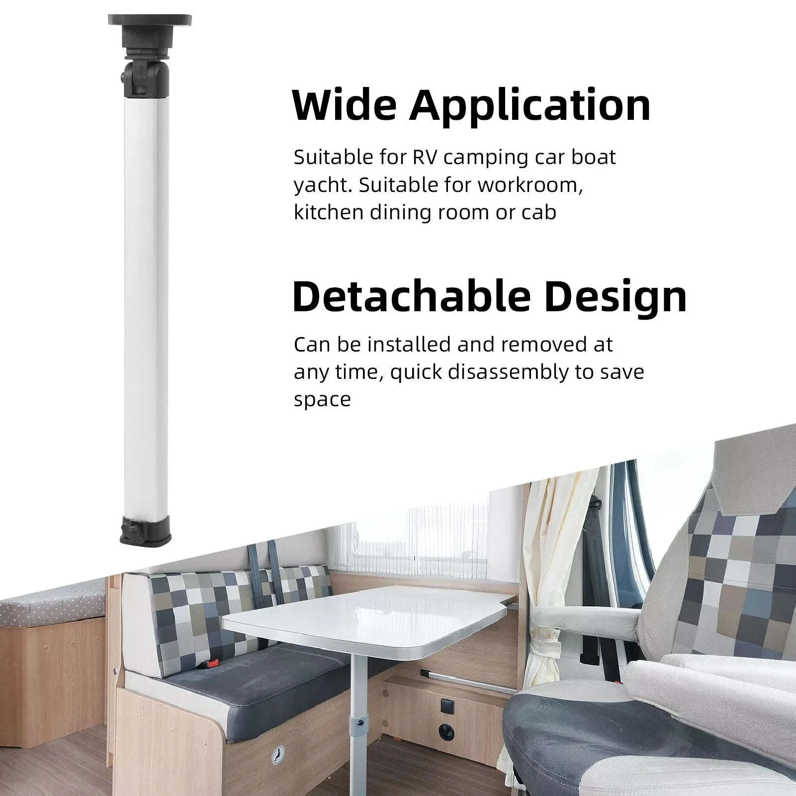 Telescopic Folding Table Legs Adjustable Aluminum Alloy 20.3-31.3 in - Image 4