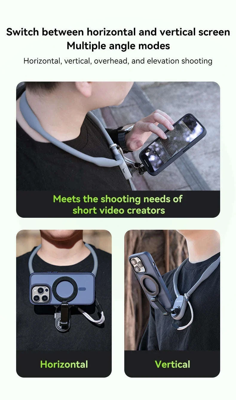 Silicone Magnetic Neck Mount for Hands-Free Smartphone Filming - Image 14