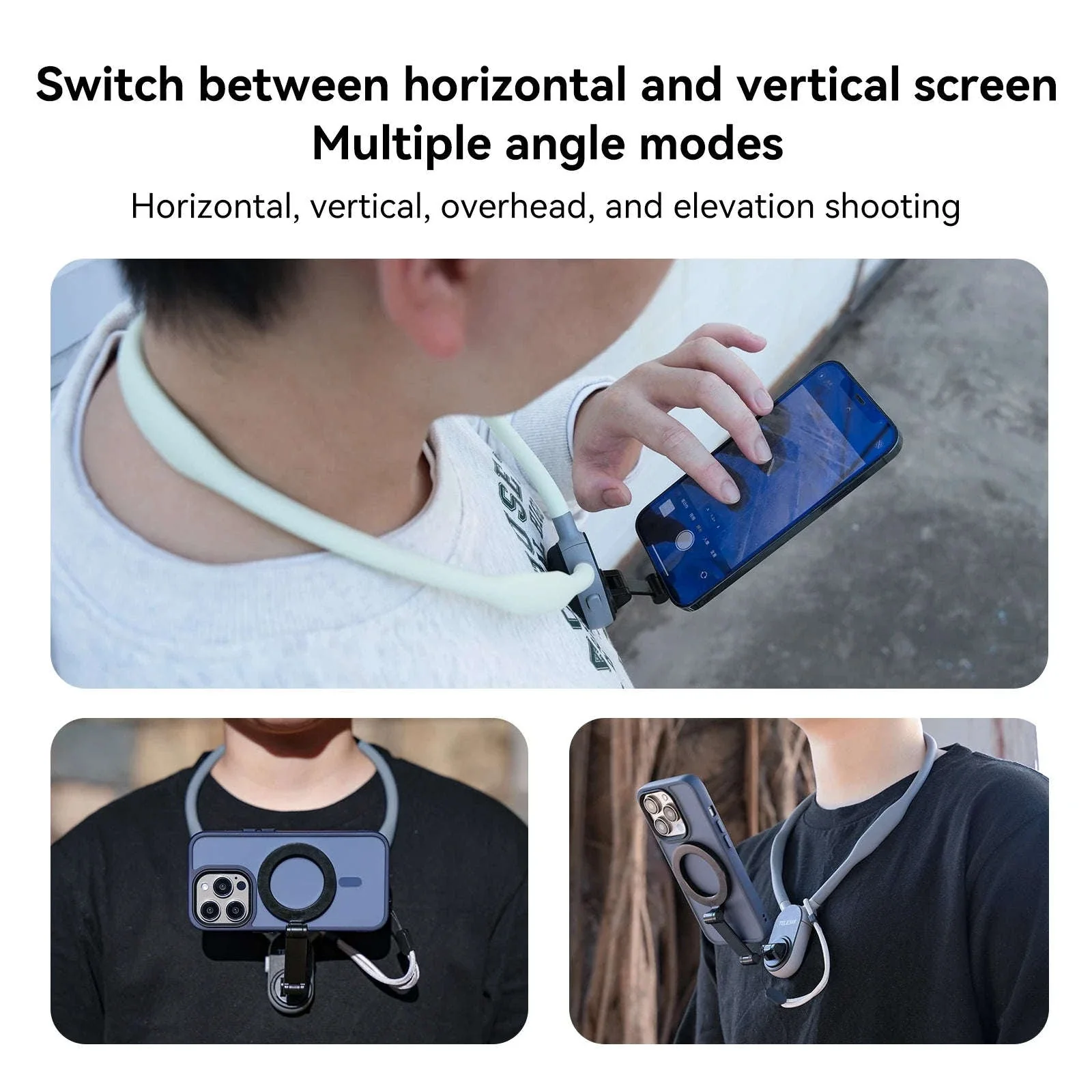 Silicone Magnetic Neck Mount for Hands-Free Smartphone Filming - Image 4
