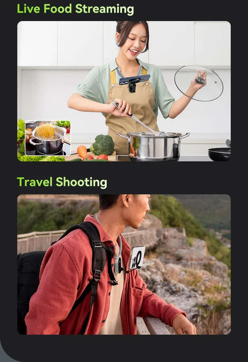 Silicone Magnetic Neck Mount for Hands-Free Smartphone Filming - Image 9