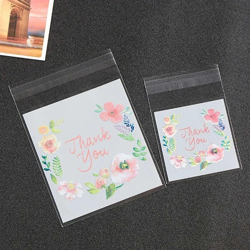 Thank You Self-Adhesive Bags for Cookies, Candy & Gifts - Image 2