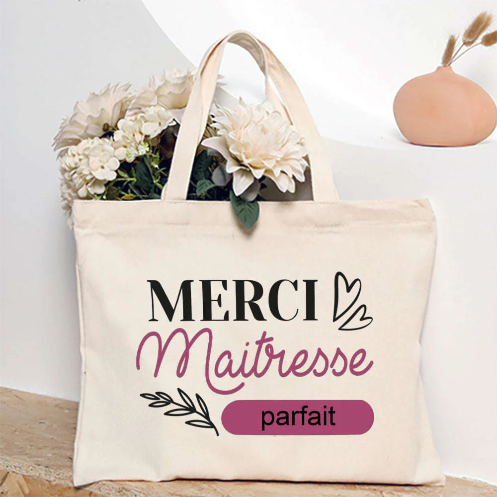 French Print Canvas Teacher Tote Bag for Everyday Carry - Image 34