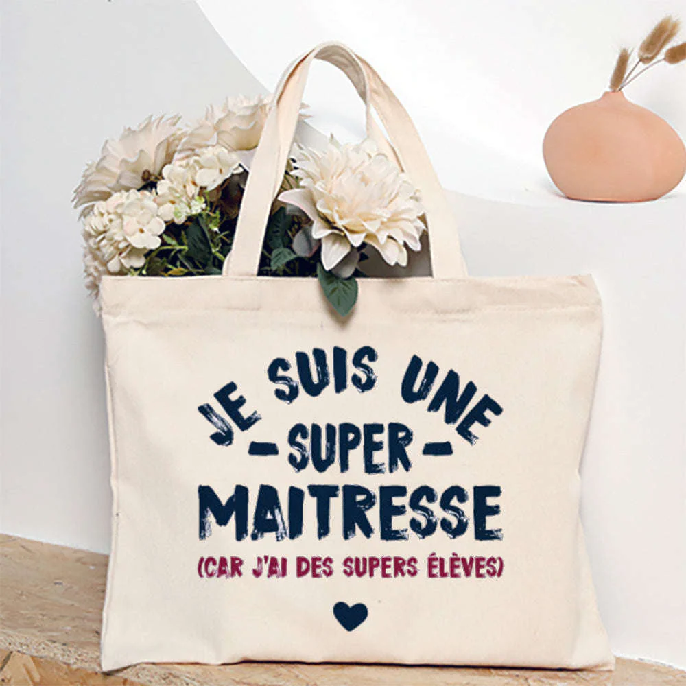 French Print Canvas Teacher Tote Bag for Everyday Carry - Image 36