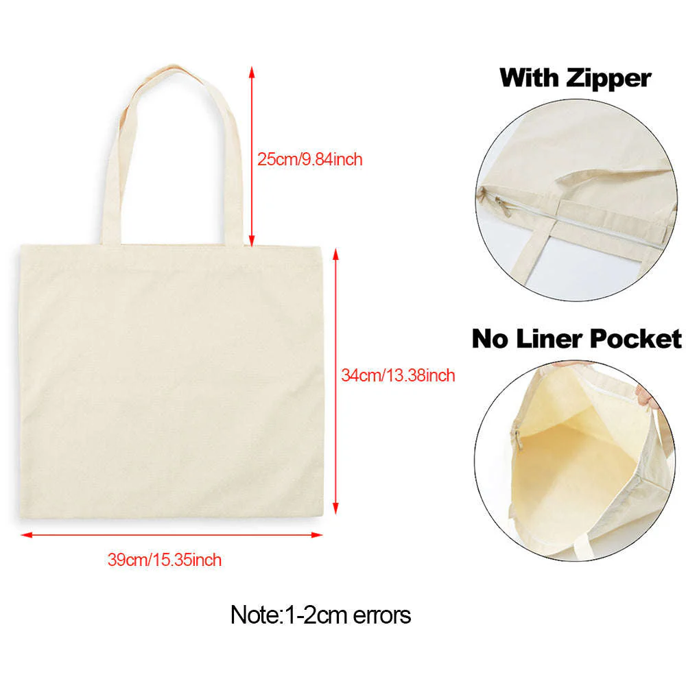 French Print Canvas Teacher Tote Bag for Everyday Carry - Image 4
