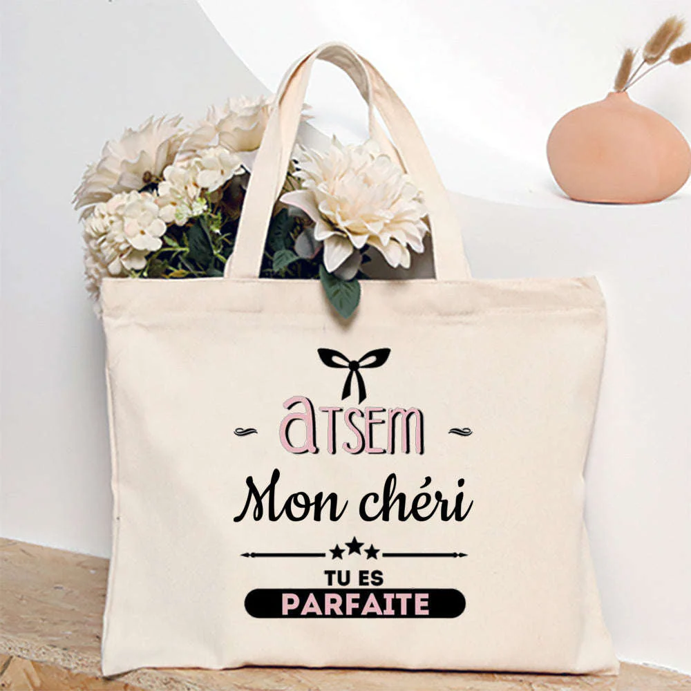 French Print Canvas Teacher Tote Bag for Everyday Carry - Image 42