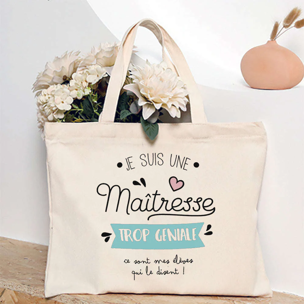 French Print Canvas Teacher Tote Bag for Everyday Carry - Image 50