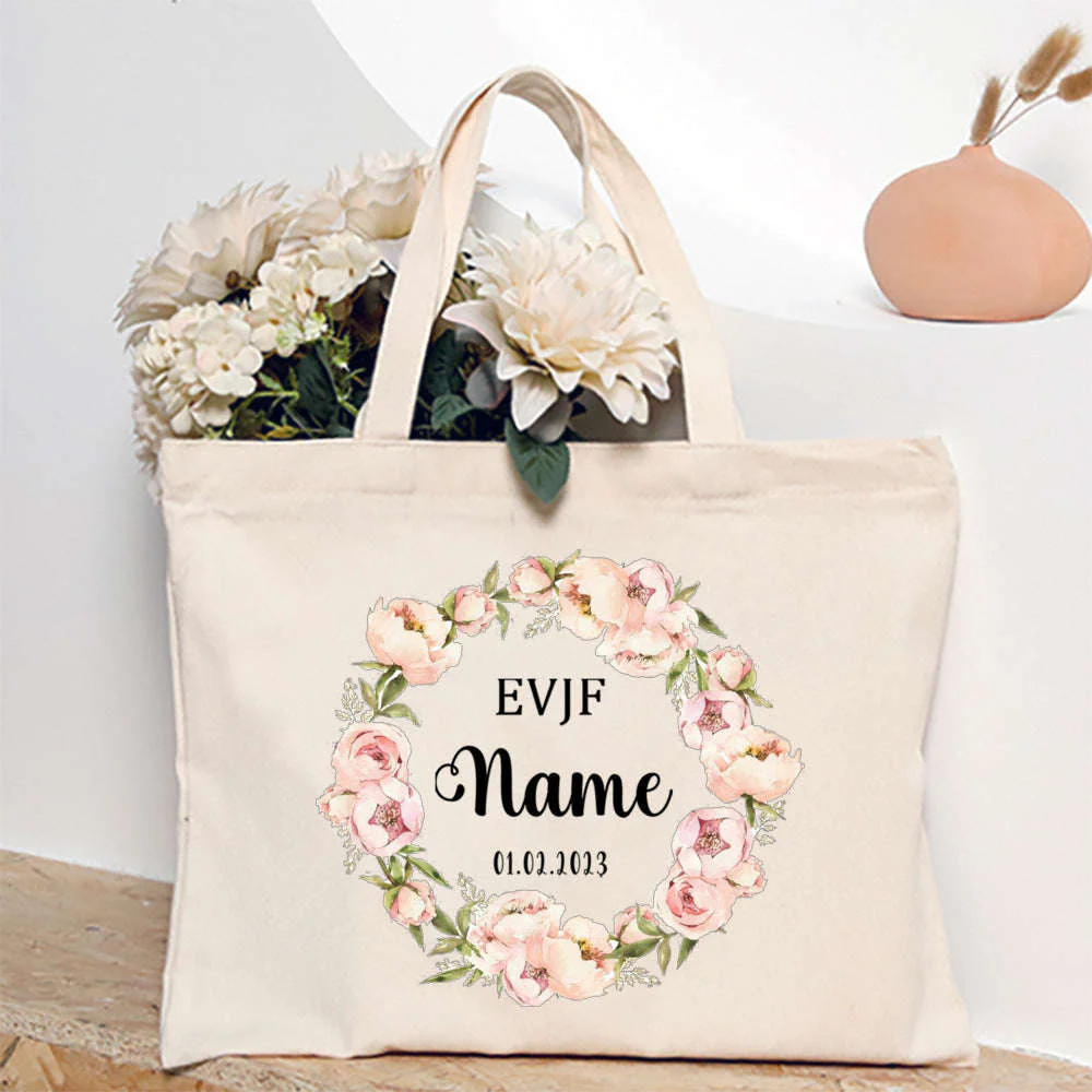 French Print Canvas Teacher Tote Bag for Everyday Carry - Image 8