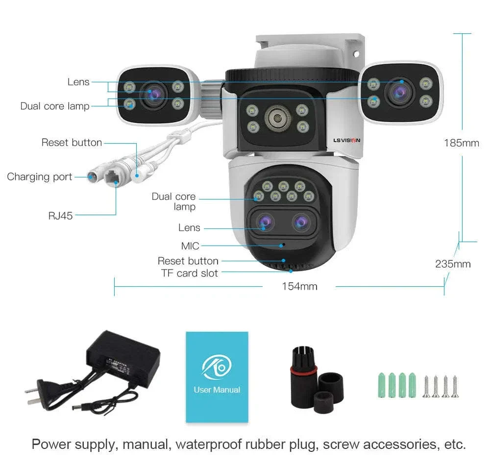 LS VISION 20MP Three-Screen WiFi Security Camera with 10× Zoom - Image 24