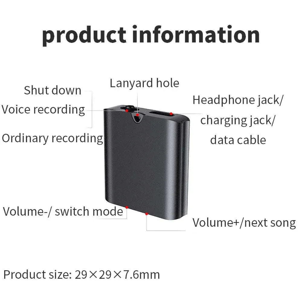 Tiny Mini Voice Recorder with Magnetic USB Charging - Image 5