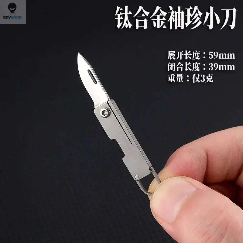 Mini Titanium Folding Knife for Everyday Carry and Quick Cuts - Image 2