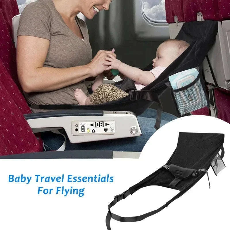 Toddler Airplane Seat Extender Bed with Footrest Hammock & Pocket - Image 10