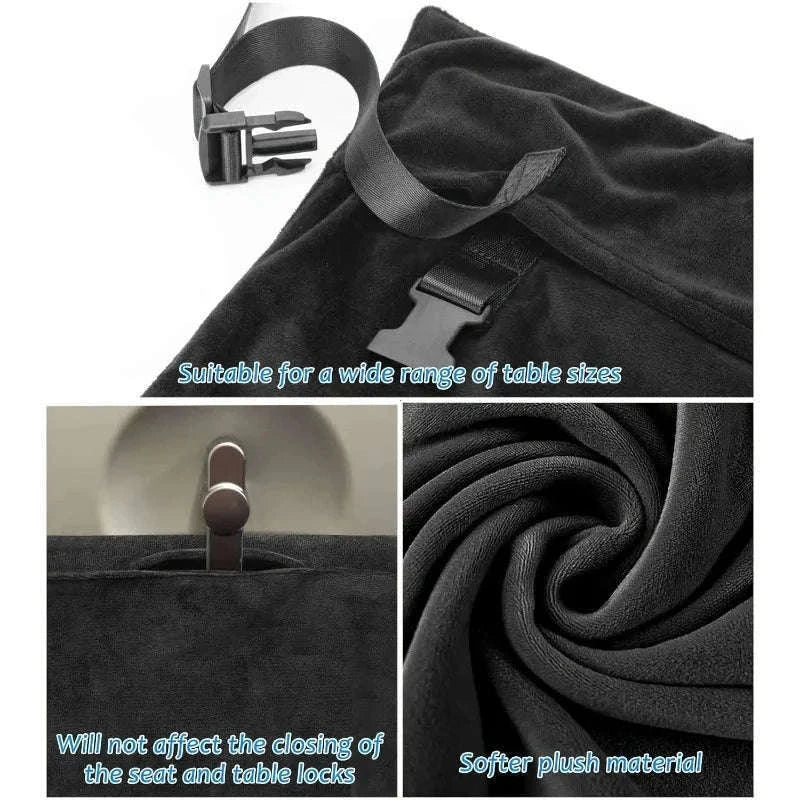 Toddler Airplane Seat Extender Bed with Footrest Hammock & Pocket - Image 11