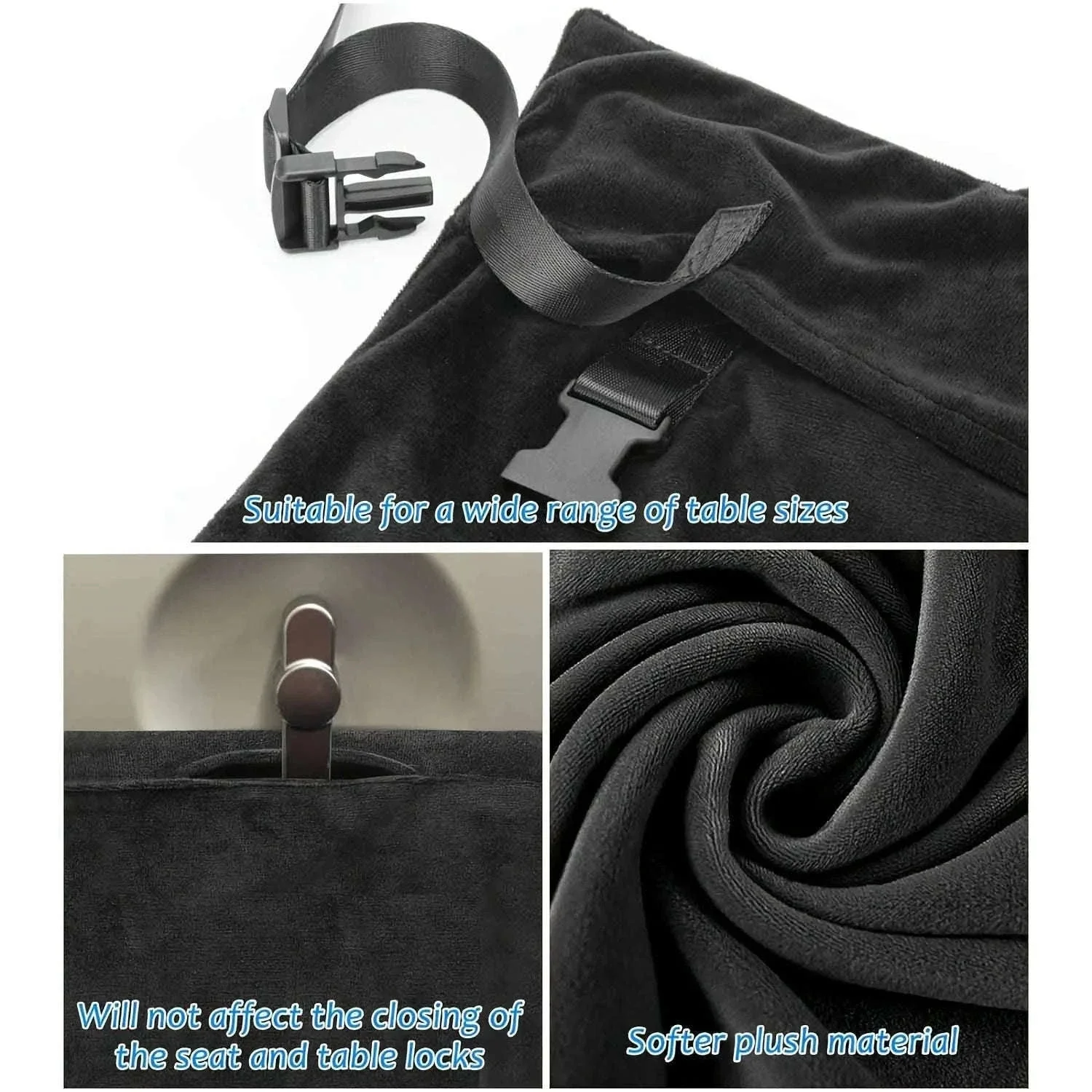 Toddler Airplane Seat Extender Bed with Footrest Hammock & Pocket - Image 6