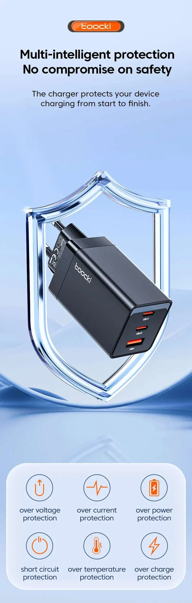 Toocki 67W GaN USB C Charger with 1m USB-C Cable - Image 11