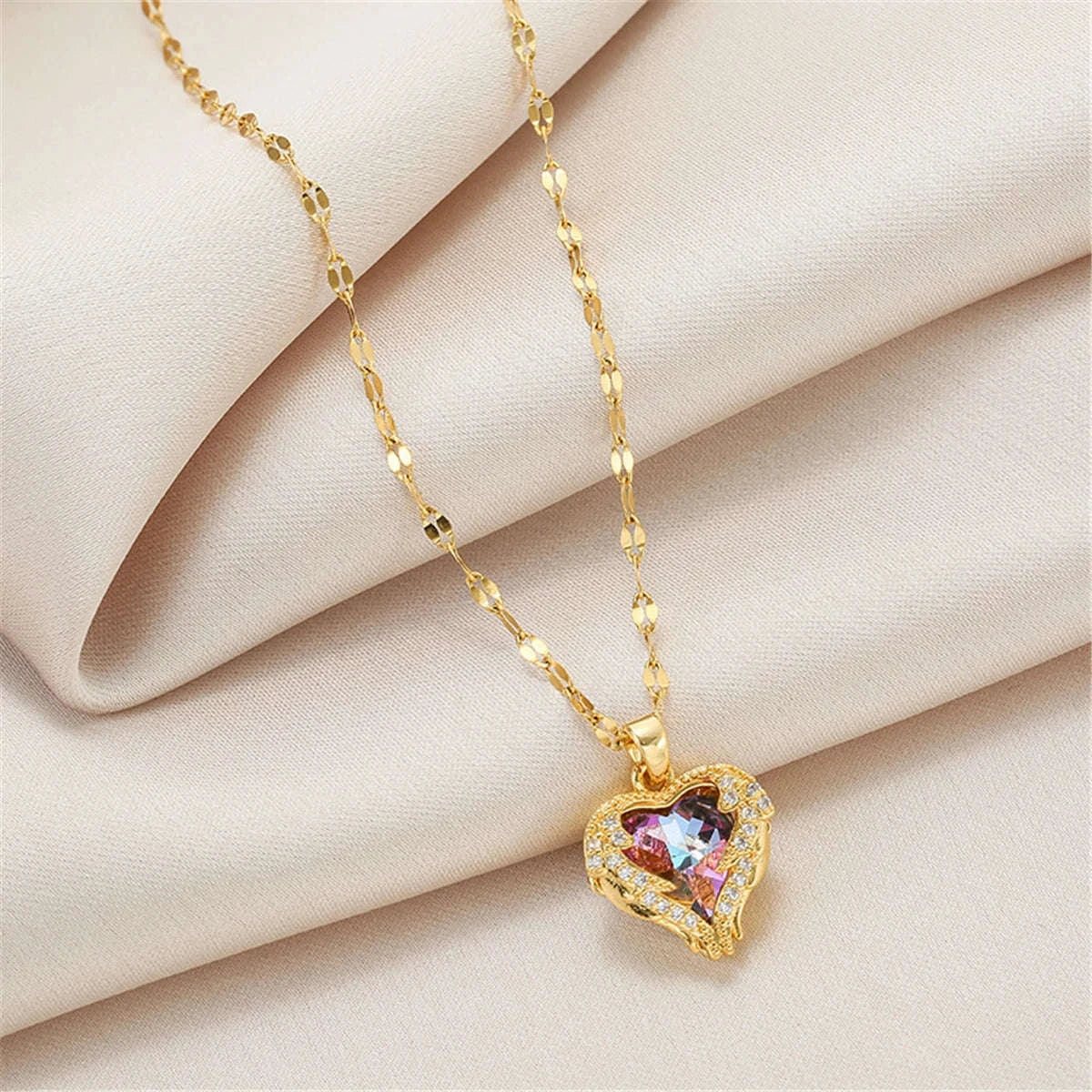 Crystal Ocean Heart Pendant Necklace for Everyday Elegance - Image 8