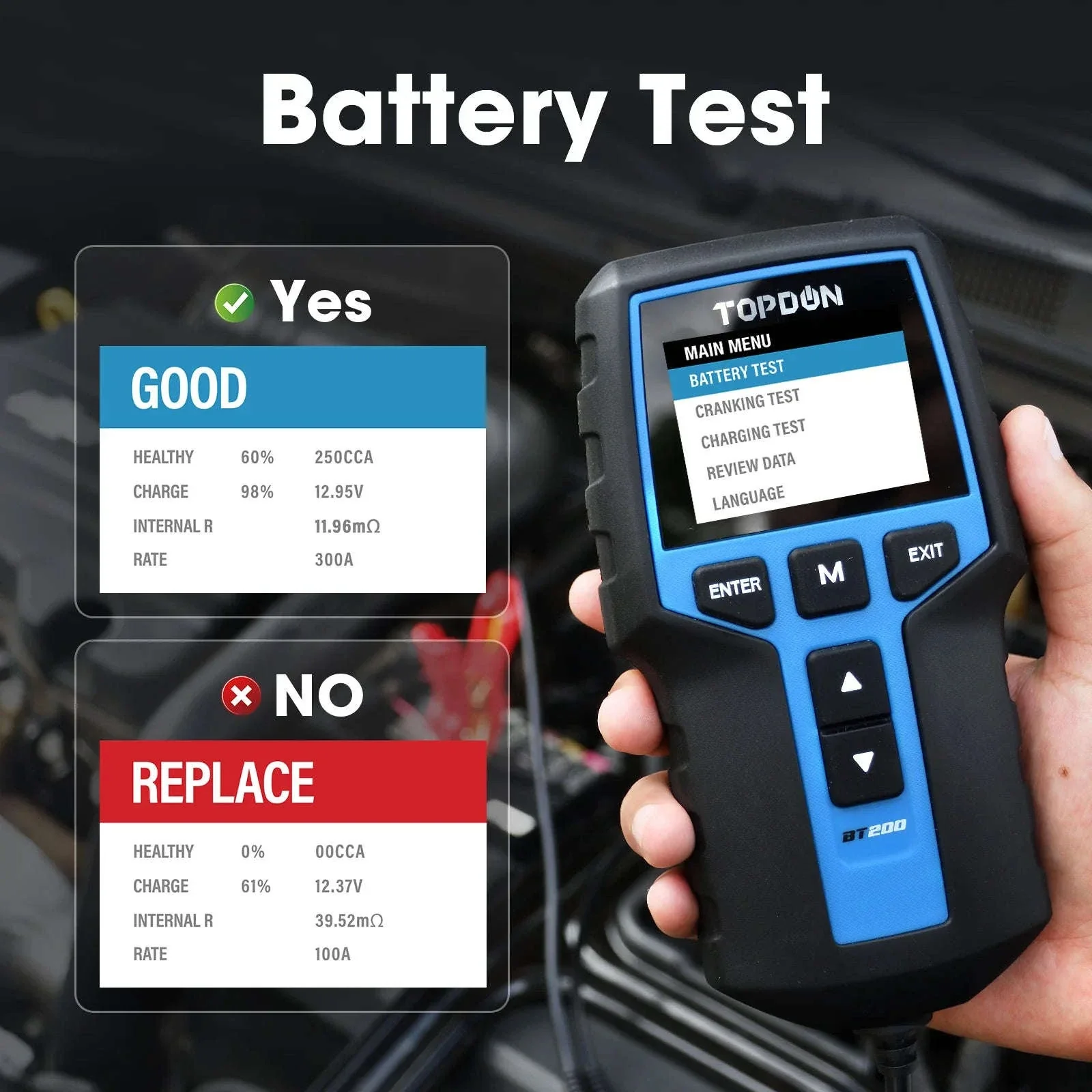 TOPDON BT200 12V Automotive Battery Tester - Image 4