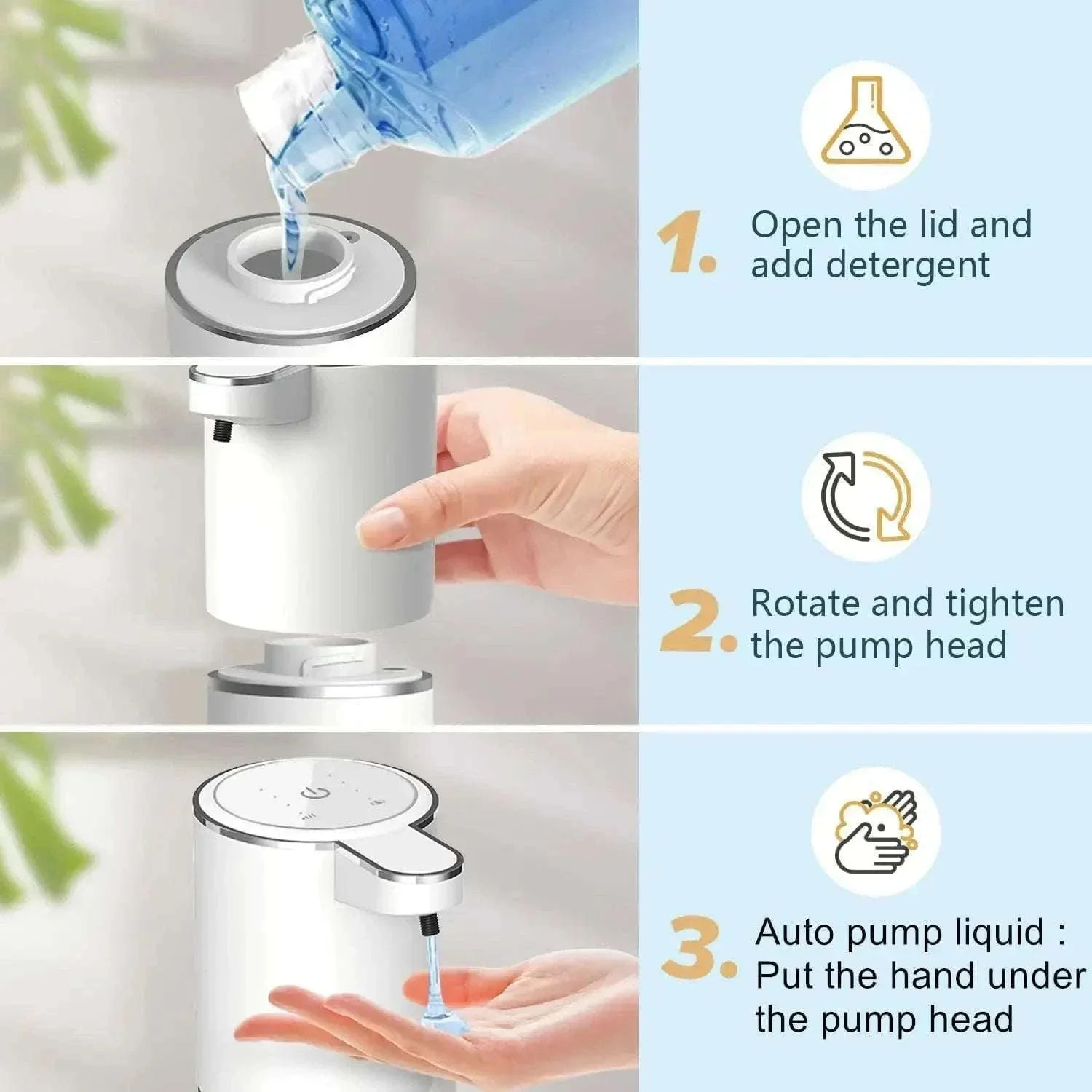 Touchless Automatic Soap Dispenser with Infrared Sensor USB Rechargeable - Image 4