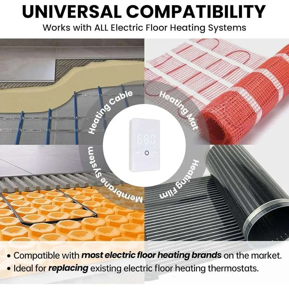 Smart Floor Heating Thermostat with Touchscreen & App Control - Image 12