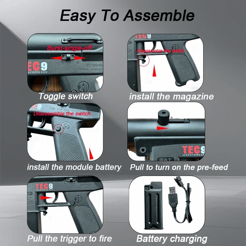 Rechargeable Toy Gun for Indoor and Outdoor Team Games - Image 3