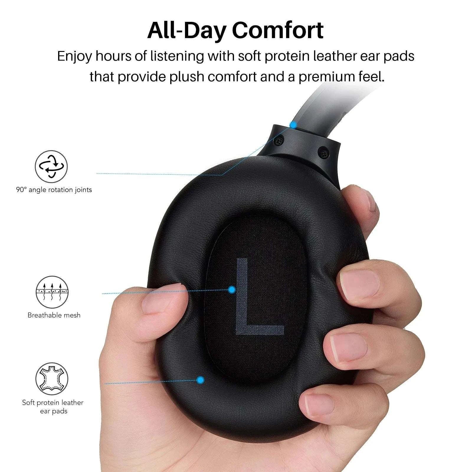TOZO HT3 Headphones with AI Translation and Bluetooth Audio - Image 3
