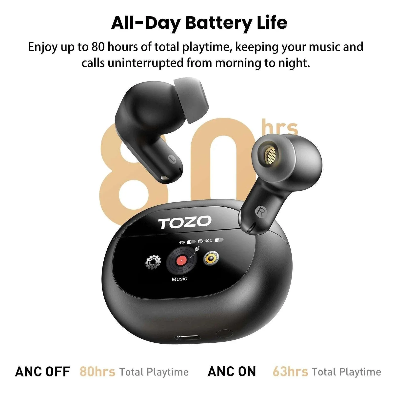 TOZO NC20 Pro Wireless Earbuds with Touch Screen Control - Image 10