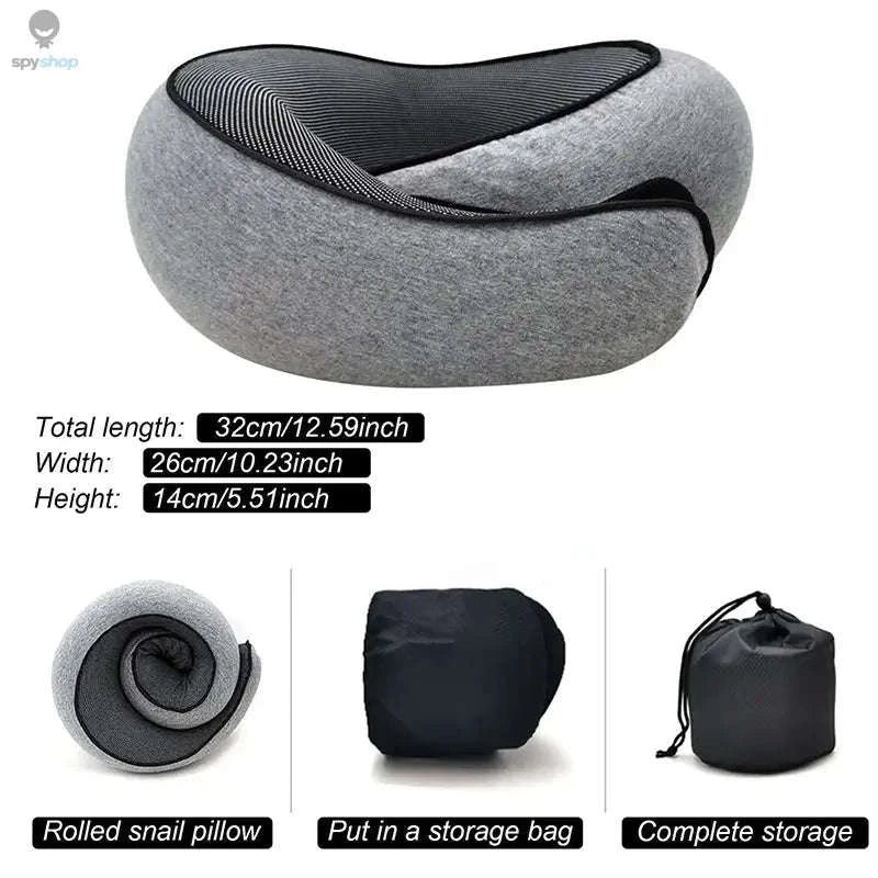 Travel Neck Pillow Memory Foam U-Shape Neck Support - Image 3