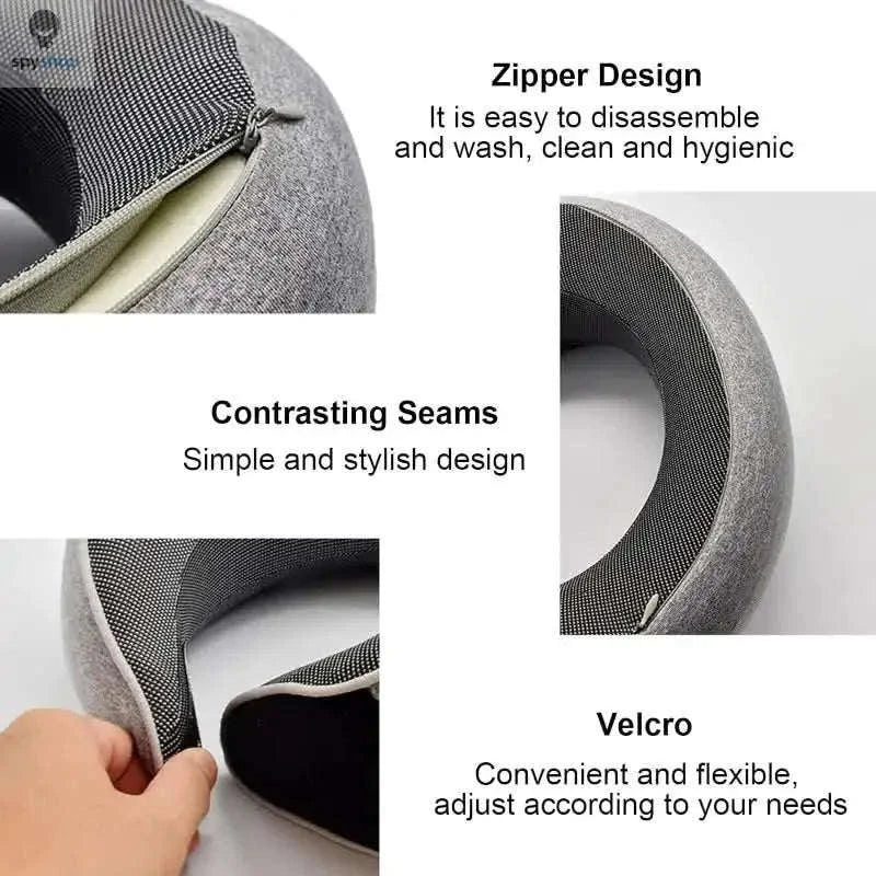 Travel Neck Pillow Memory Foam U-Shape Neck Support - Image 4