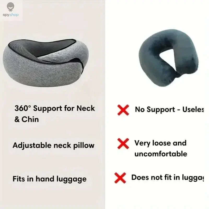Travel Neck Pillow Memory Foam U-Shape Neck Support - Image 5