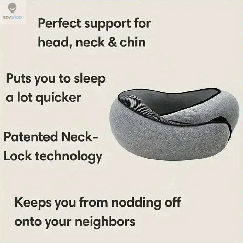 Travel Neck Pillow Memory Foam U-Shape Neck Support - Image 7