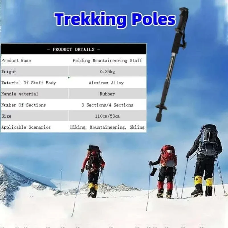 Ultralight Foldable Trekking Poles with Shock Absorption - Image 2