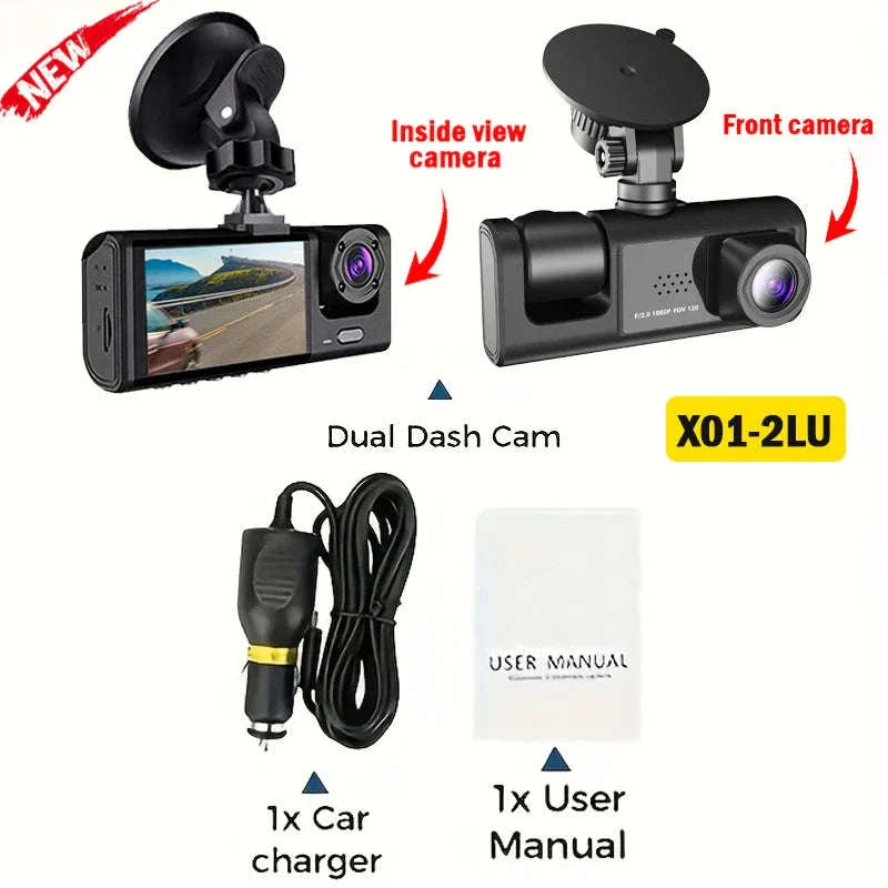 Triple Lens Dashcam WiFi 3-Channel 1080P HD Recorder - Image 25